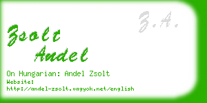 zsolt andel business card